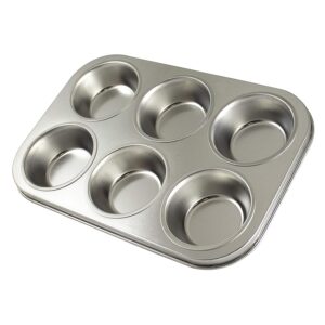 Zenker Stampo cupcake/muffin a 6 impronte 29 x 19.5 x 3 cm in Acciaio stagnato (colore: argento)