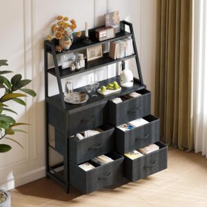 Coleshome Cassettiera Camera da Letto con 6 Cassetti in Tessuto