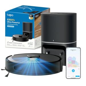 Tapo RV30 Max Plus Robot Aspirapolvere Lavapavimenti con Mappatura 5300Pa