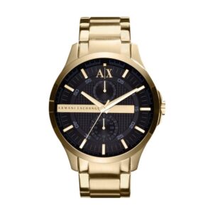 Orologio Uomo ARMANI EXCHANGE HAMPTON AX2122 Bracciale Acciaio Gold Nero
