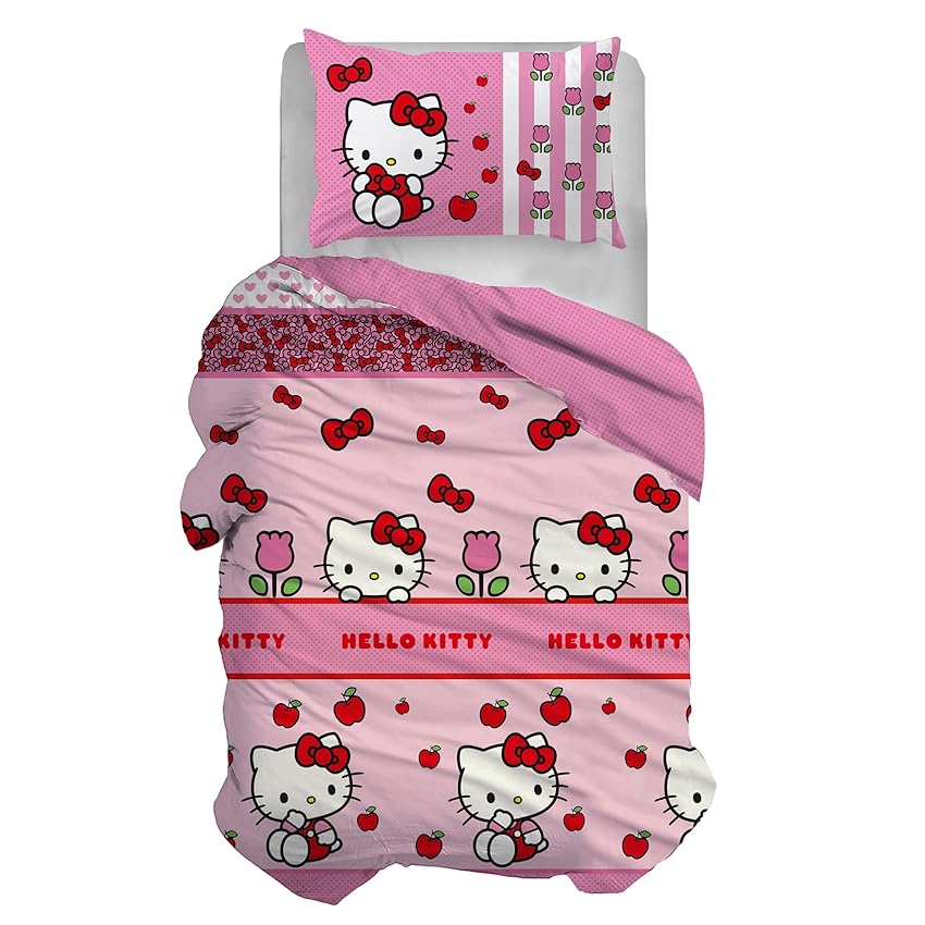 hermet Hello Kitty Set Copripiumino Letto Singolo hermet Hello Kitty Set Copripiumino Letto Singolo