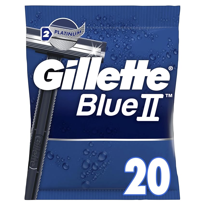 Gillette BlueII Rasoi Da Uomo Usa E Getta Confezione Da 20