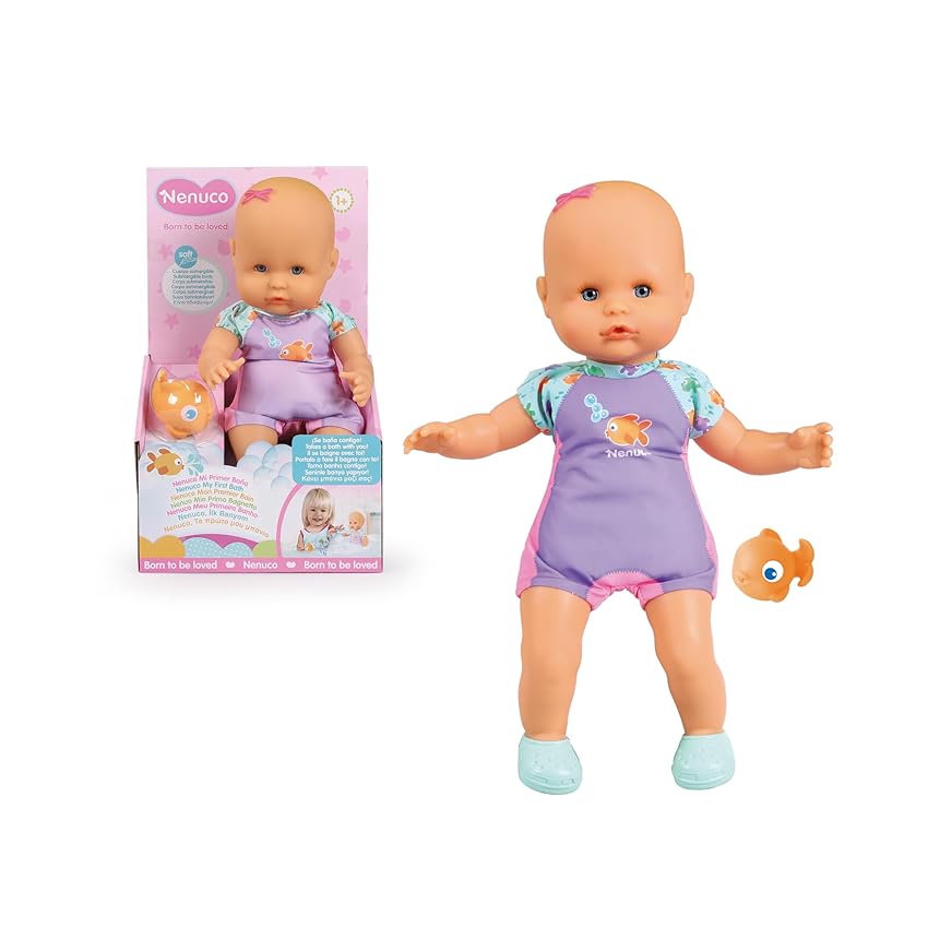 Nenuco - mio primo bagno. Bambola morbida con corpo sommergibile