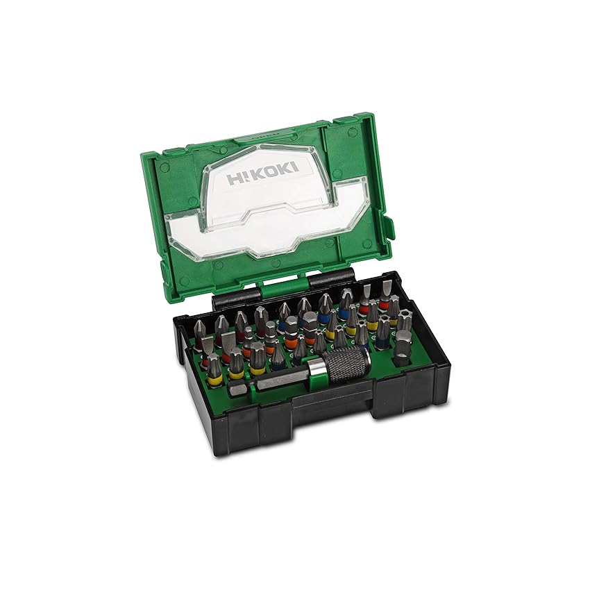 HiKOKI Set di bit da 32 pezzi - Set di bit per cacciavite di alta qualità per lavori precisi HiKOKI Set di bit da 32 pezzi - Set di bit per cacciavite di alta qualità per lavori precisi