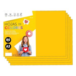 Fogli Colorati A3 80g per Stampanti e Attività Manuali