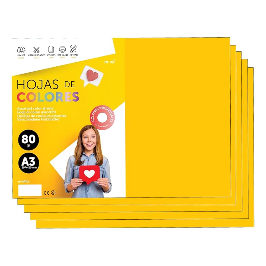 Fogli Colorati A3 80g per Stampanti e Attività Manuali Fogli Colorati A3 80g per Stampanti e Attività Manuali