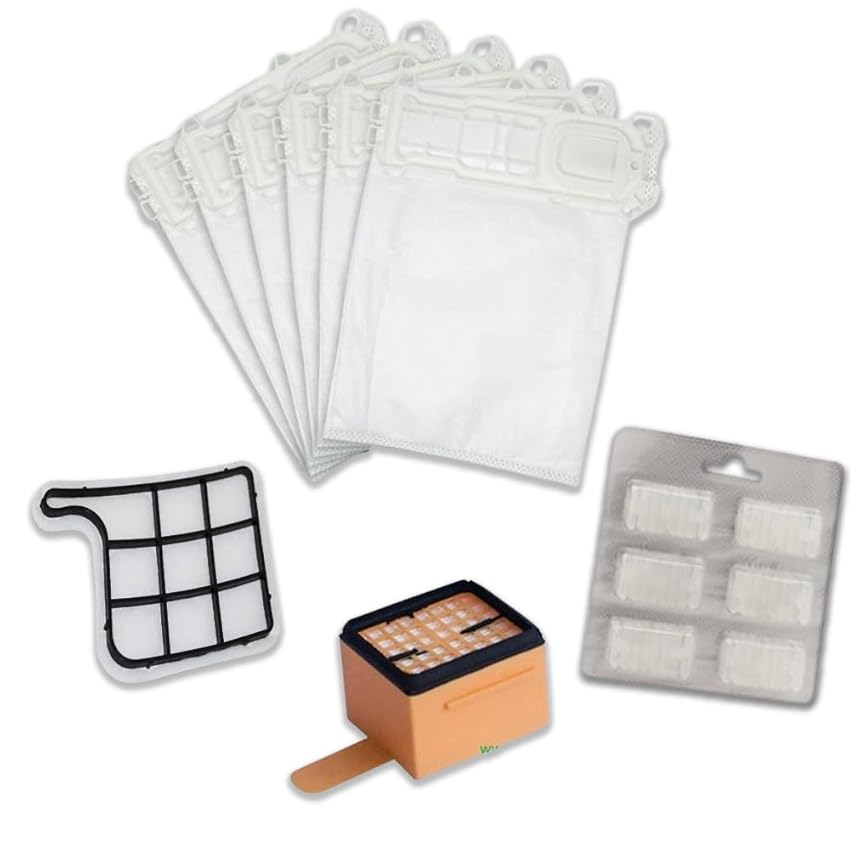 DL SERVICE Ricambi Kit adatto a Folletto Vk 135/136 | 6 Sacchetti + 1 Filtro Hepa