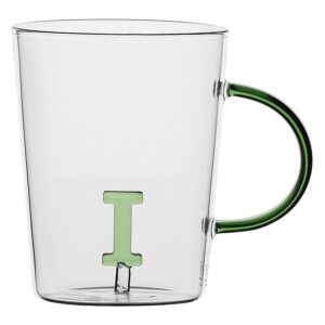LA PORCELLANA BIANCA - Tazza Lettera 'I' in vetro borosilicato