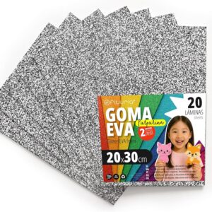 OFITURIA Fogli di Gomma Eva Glitterata per Lavoretti Creativi