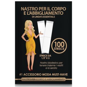 Linda's Essentials Nastro biadesivo Extra forte per tessuti Fashion Tape (confezione da 100)