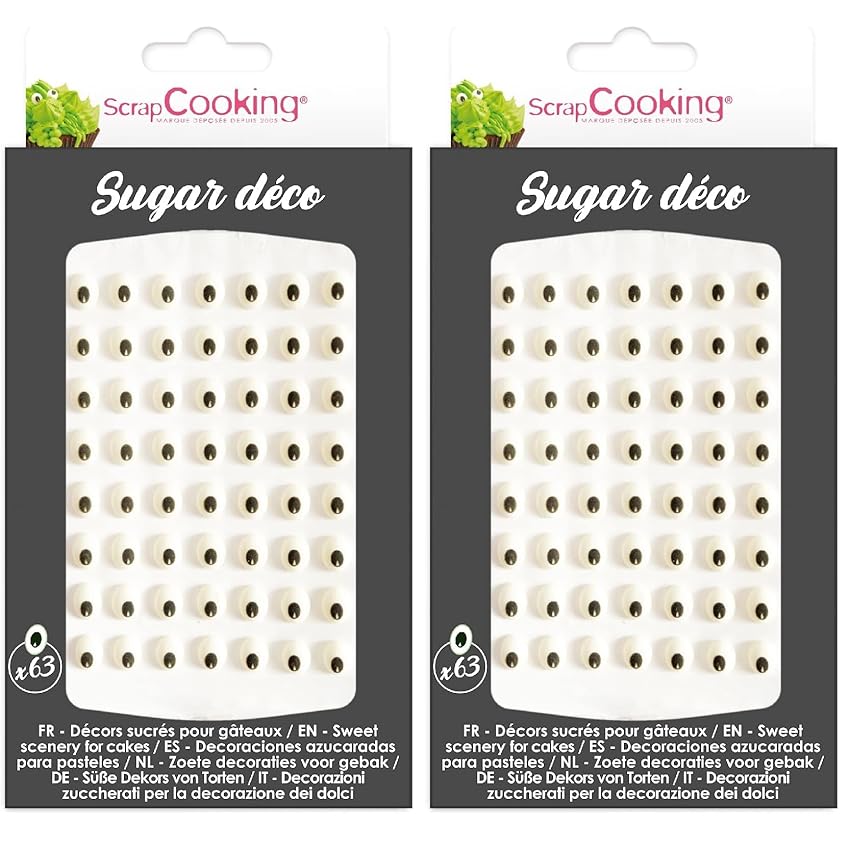 Scrapcooking - Decorazioni in Zucchero Occhi - Occhi di zucchero commestibili alimentari Scrapcooking - Decorazioni in Zucchero Occhi - Occhi di zucchero commestibili alimentari