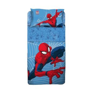 Set Lenzuolo Copriletto Singolo Spiderman 100% Cotone