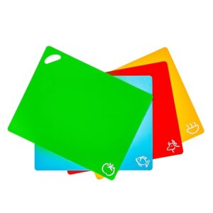 Axer Set Taglieri Plastica Cucina - 4 Pezzi Tagliere da Cucina Professionale Grande