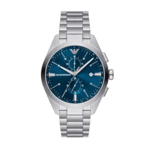 Orologio Uomo EMPORIO ARMANI CLAUDIO AR11541 Chrono Acciaio Blu Sub 100mt