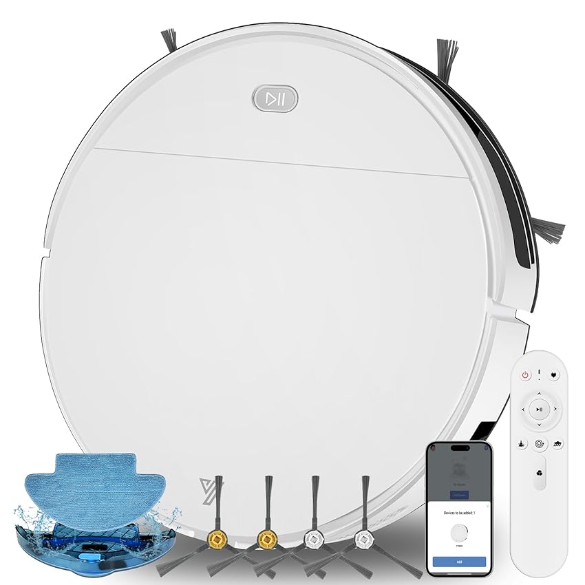 Yigars 2025 Robot Aspirapolvere Lavapavimenti 2in1 Robot Aspirapolvere con Fino a 4500Pa 7 Yigars 2025 Robot Aspirapolvere Lavapavimenti 2in1 Robot Aspirapolvere con Fino a 4500Pa 7