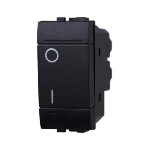IXTRIMA Interruttore Bipolare 0-1 16A Colore Nero Compatibile Con Bticino Living International/LIGHT 1 PZ