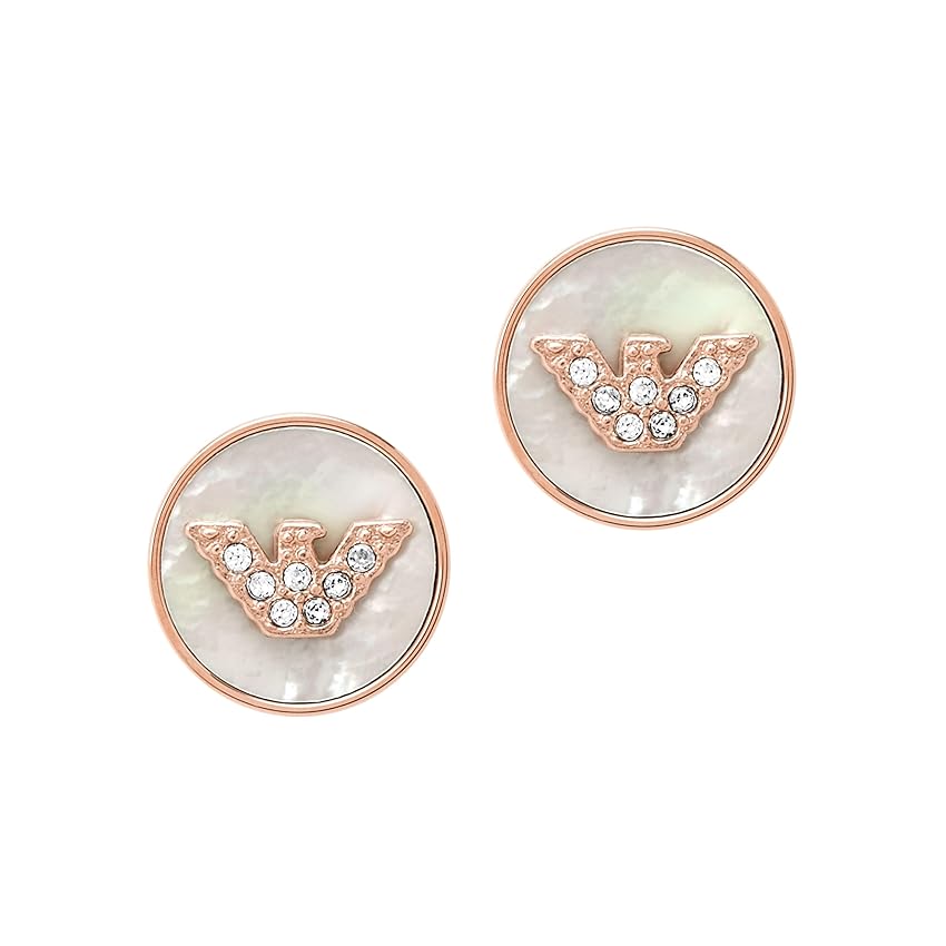 Emporio Armani Orrecchini da Donna in Acciaio Inossidabile con Madreperla Emporio Armani Orrecchini da Donna in Acciaio Inossidabile con Madreperla