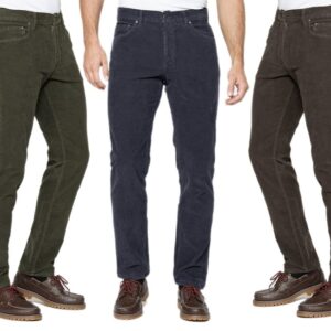 Pantalone Uomo Velluto Jeans Comodo Imbottito Felpato Termico Regular Fit VEQUE