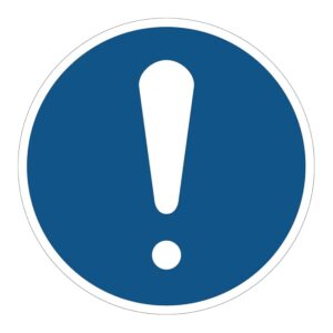 Obbligo Adesivo Obbligatorio NF ISO7010 - Adesivo Segnaletica Rotonda Laminata Impermeabile