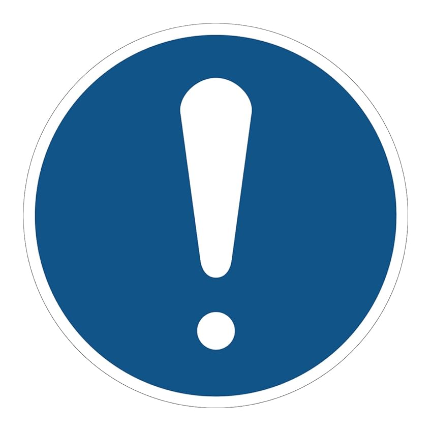 Obbligo Adesivo Obbligatorio NF ISO7010 - Adesivo Segnaletica Rotonda Laminata Impermeabile