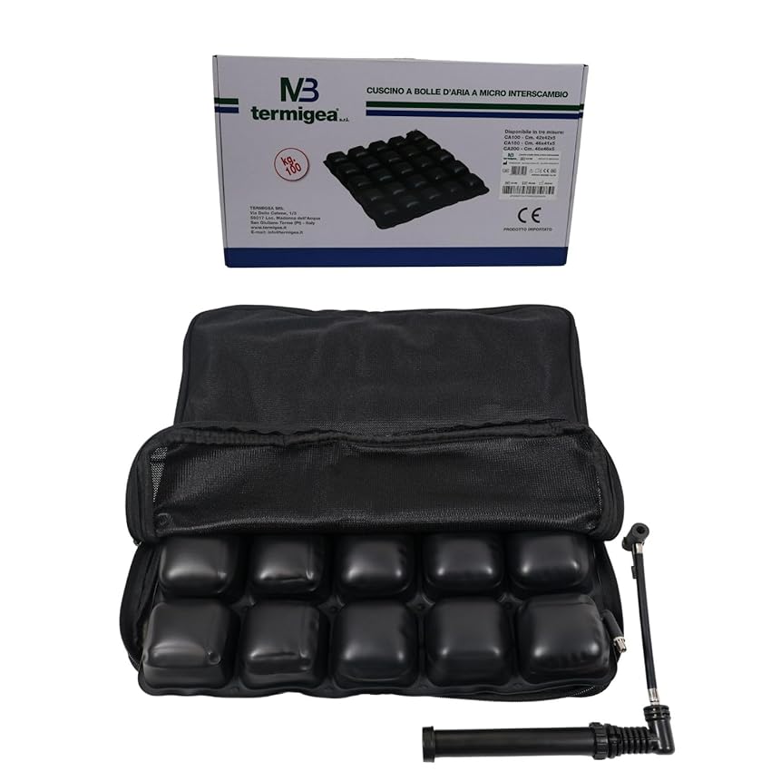 TERMIGEA Cuscino antidecubito gonfiabile completo di pompa per regolazione della pressione TERMIGEA Cuscino antidecubito gonfiabile completo di pompa per regolazione della pressione