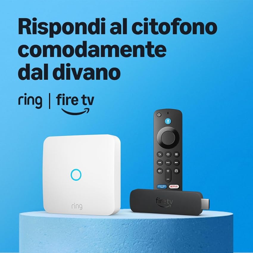 Fire TV Stick 4K Plus + Ring Intercom Audio di Amazon | Sfrutta al massimo la tua casa intelligente Fire TV Stick 4K Plus + Ring Intercom Audio di Amazon | Sfrutta al massimo la tua casa intelligente