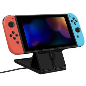 HORI Playstand - Supporto nero per Nintendo Switch - Licenza Ufficiale Nintendo