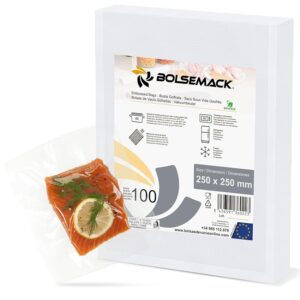 Busta per Sottovuoto goffrata di 250x250mm 25x25 cm. (100unità)