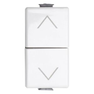 Interruttore doppio interbloccato saliscendi tapparella 1P 10A Compatibile Bticino Matix