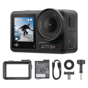 DJI Osmo Action 4 Combo Essenziale - Action cam impermeabile 4K/120fps con sensore 1/1.3”