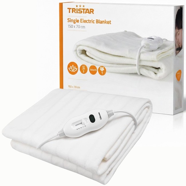 TRISTAR SCALDASONNO SINGOLO SCALDALETTO ELETTRICO 150x70 CM TERMOCOPERTA