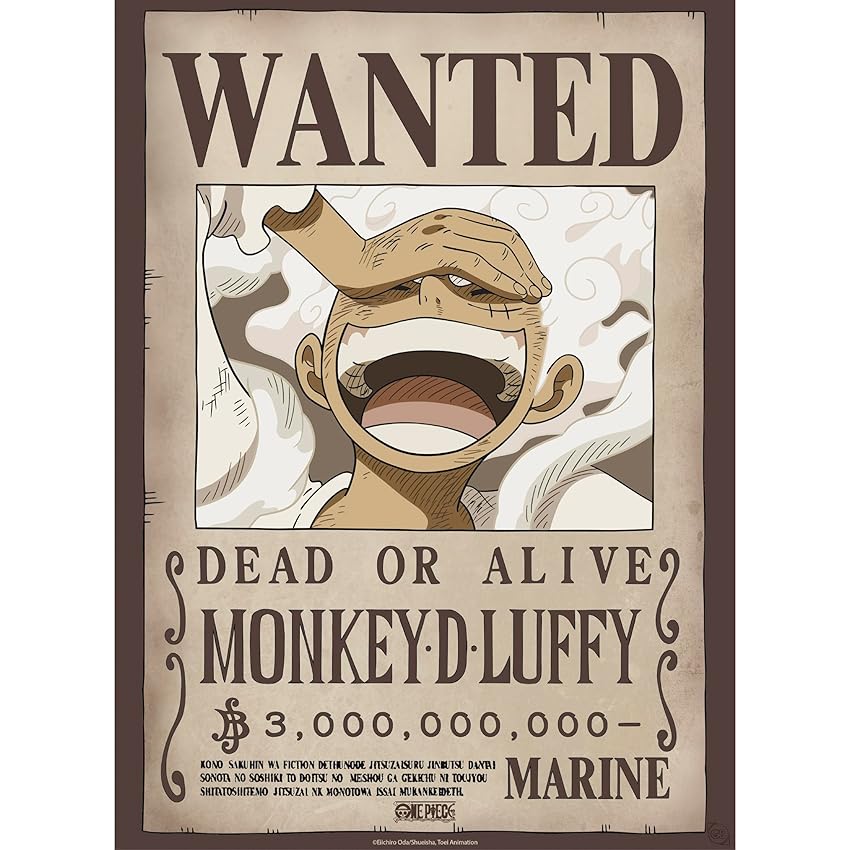 GB eye – Poster One Piece Wanted (WANTED Luffy Gear 5)