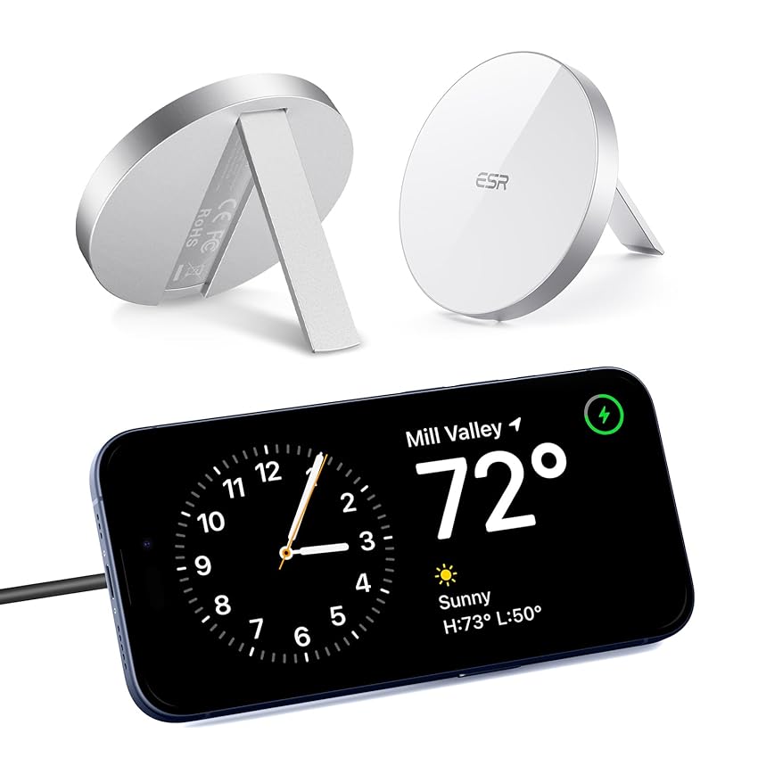 ESR HaloLock Caricatore Wireless con Cavalletto Compatibile con iPhone 15/15 Plus/15