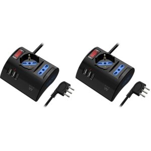 Ewent Multipresa da scrivania/tavolo con 3 Prese 10/16A e 2 porte USB