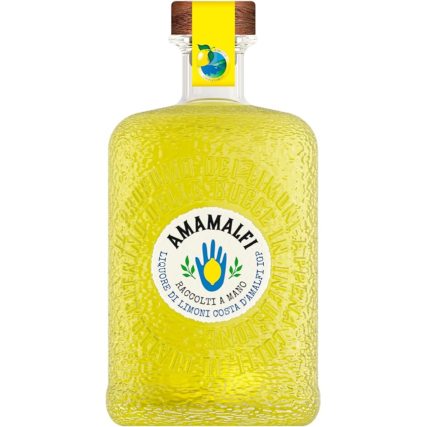 Limoncello Amamalfi IGP - 700 ml: fatto a mano con il pregiato "Limone Costa D'Amalfi