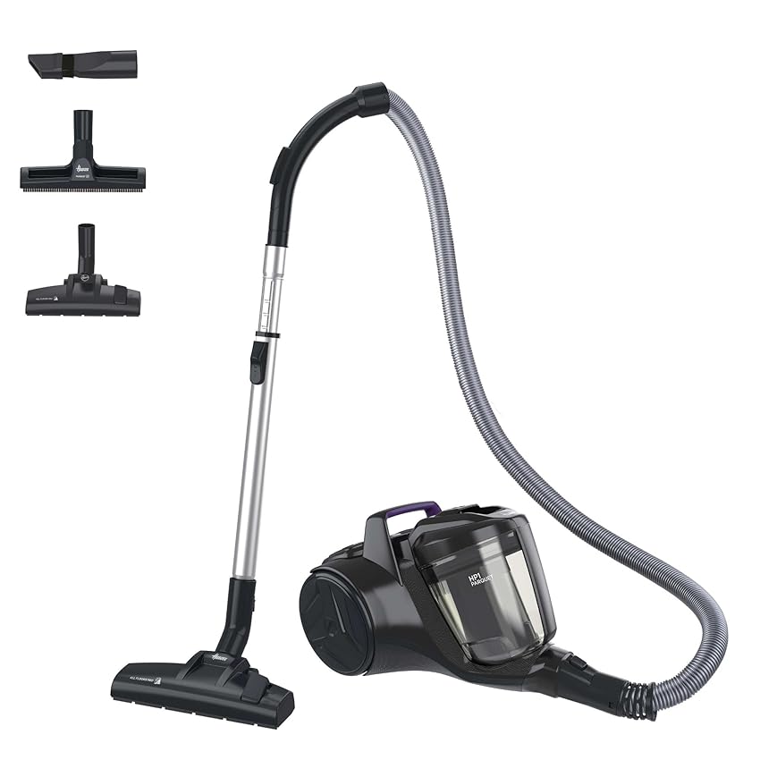 Hoover Aspirapolvere a traino senza sacco potente e compatto HP1 per tappeti Hoover Aspirapolvere a traino senza sacco potente e compatto HP1 per tappeti