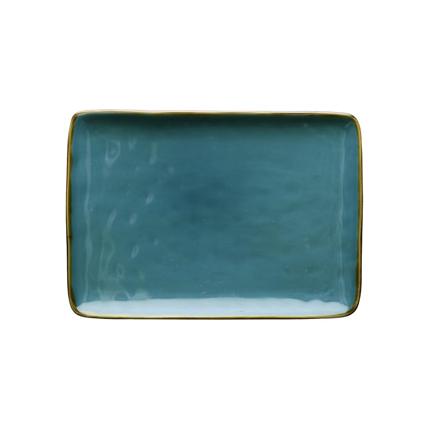 Thun Rose & Tulipani - Vassoio Rettangolare Blu