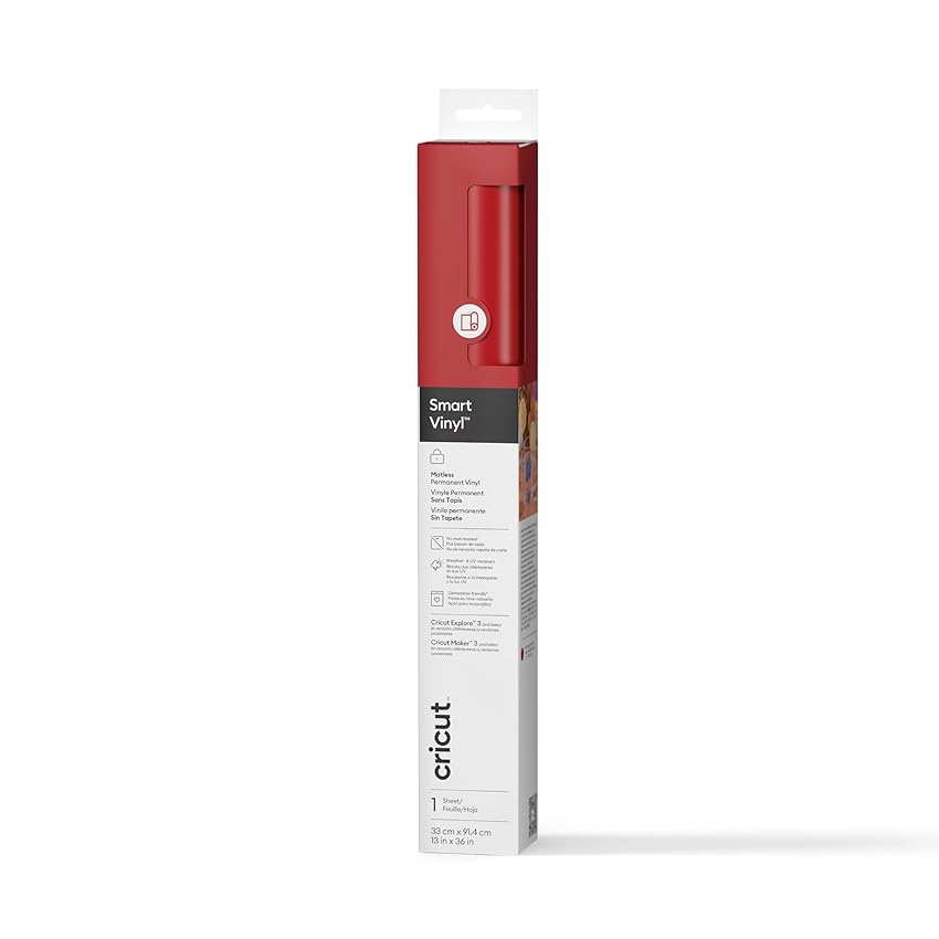 Cricut Smart Vinyl Permanente 33x91cm 1 Foglio (rosso)