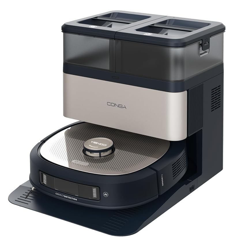 Cecotec Robot Aspirapolvere e Lavapavimenti con Stazione Autovuotante