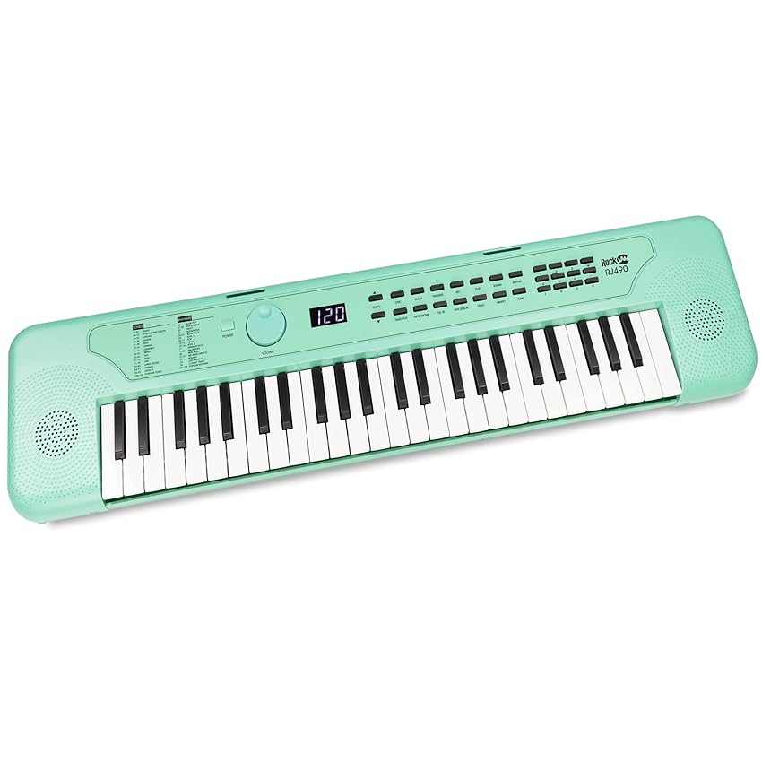 Tastiera pianoforte USB RockJam a 49 tasti con lezioni e adesivi Keynote