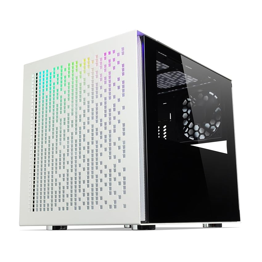 Tecware Bianco Quad TG RGB mATX/mITX Gaming & B2B Chassis w/1 x 200mm PWM & 1 x 120mm PWM