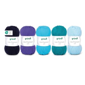 Gründl Lana Lisa Premium tinta unita – Filato per lavorare a maglia – Filato per uncinetto