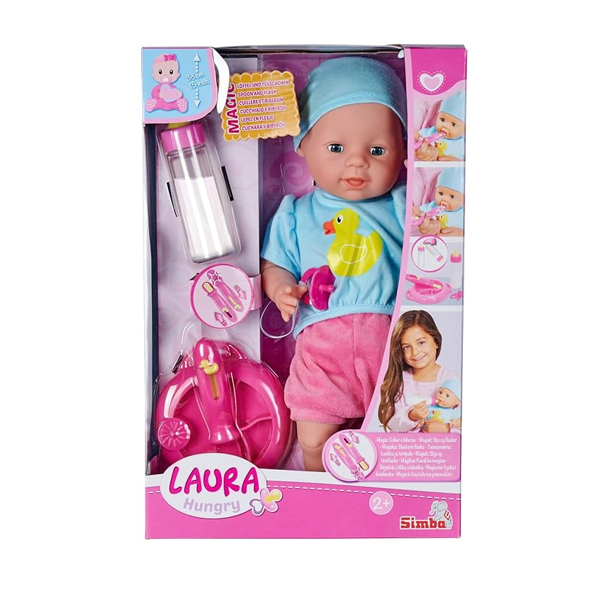 Simba 105010964 - Bambola Baby Laura con Biberon Magico Simba 105010964 - Bambola Baby Laura con Biberon Magico