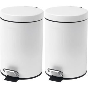 Beldray LA038098WHT Pattumiera rotonda con coperchio a chiusura ammortizzata