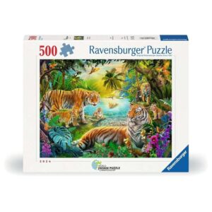 Ravensburger Puzzle 12001384 - Puzzle Tiger Family in The Oasis