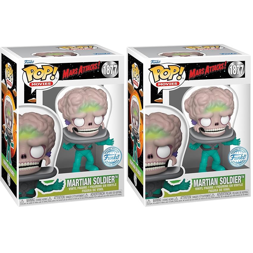 Funko POP! Movies: Mars Attacks - Alien Soldier - Probabilità di 1/6 per la Variante Chase