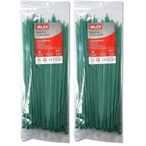 Fascette di cablaggio verdi Valex (Confezione da 2)