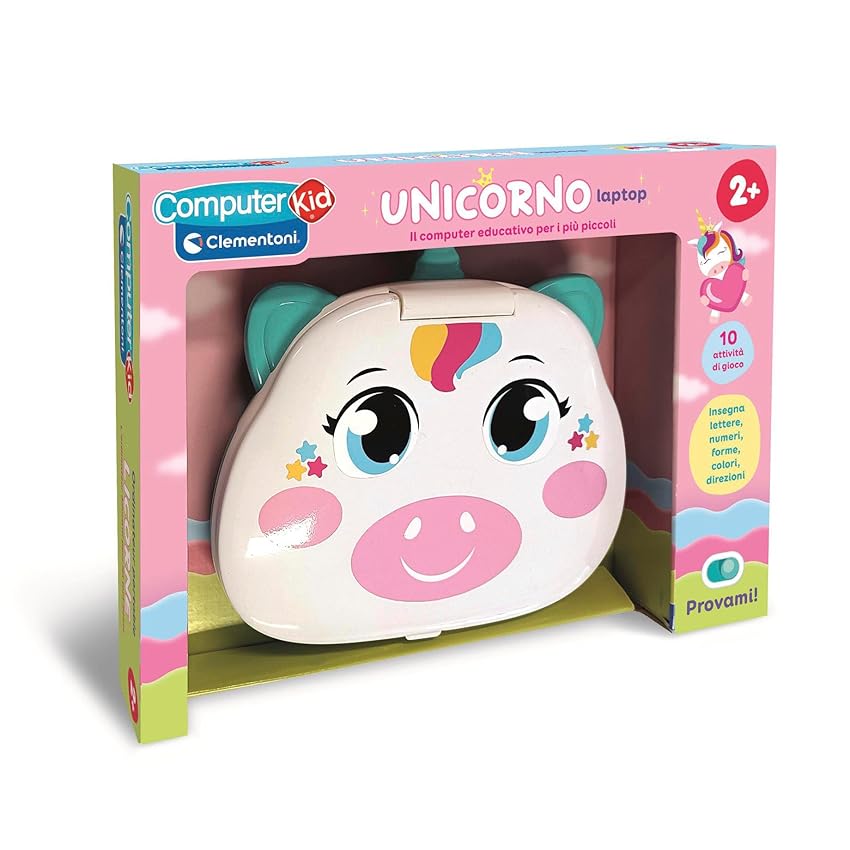 Clementoni - Computer Kid Unicorno Laptop Educativo Bambini 2+ Anni Clementoni - Computer Kid Unicorno Laptop Educativo Bambini 2+ Anni