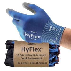 Ansell HyFlex 11-618 Guanti da Lavoro Sottili