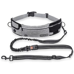 PORTENTUM Guinzaglio mani libere per cani con cintura regolabile 60–127 cm – Ideale per correre